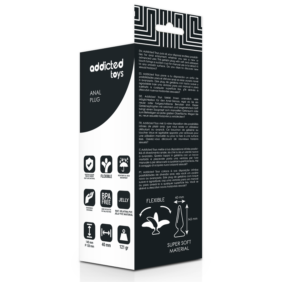 ADDICTED TOYS - PLUG ANALE 14.5 CM NERO Addicted Toys