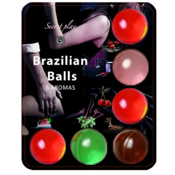 SECRETPLAY - BRASILLIAN BALLS LUBRIFICANTE HOT BALLS 6 UNIT Secretplay Cosmetic