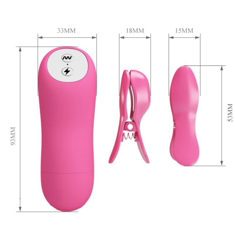 BAILE - PIZZE ROMANTICHE AD ONDE CON VIBRAZIONI ED ELETTROSHOCK FUCSIA Baile Stimulating