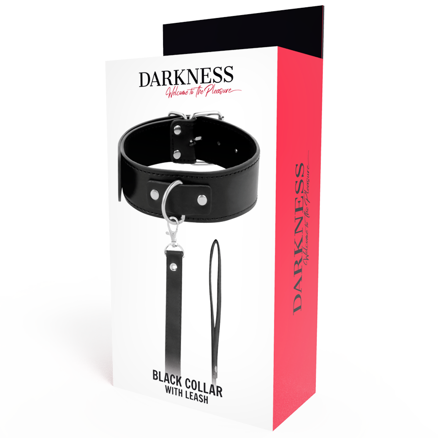 DARKNESS - COLLANA POSTURA CON CATENA IN PELLE Darkness Bondage