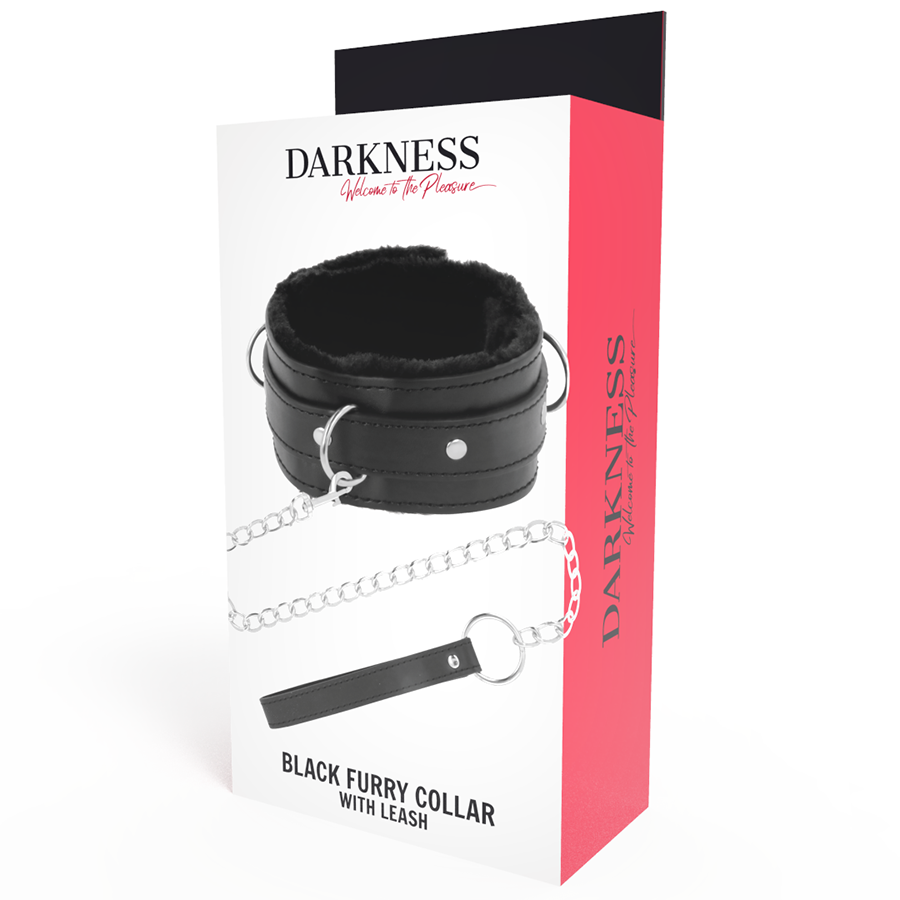 DARKNESS - COLLANA PER POSTURA CONFORTEVOLE CON CATENA IN PELLE Darkness Bondage