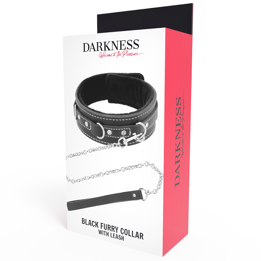 DARKNESS - COLLANA IN PELLE DI ALTA QUALIT CON GUINZAGLIO Darkness Bondage
