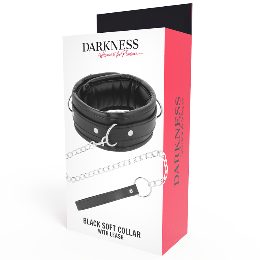 DARKNESS - COLLANA IN MORBIDA PELLE CON CATENA Darkness Bondage