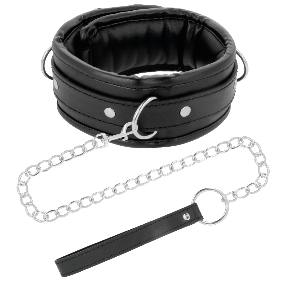DARKNESS - COLLANA IN MORBIDA PELLE CON CATENA Darkness Bondage