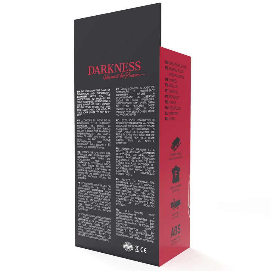 DARKNESS - BAVAGLINO TRASPIRANTE ROSSO Darkness Bondage