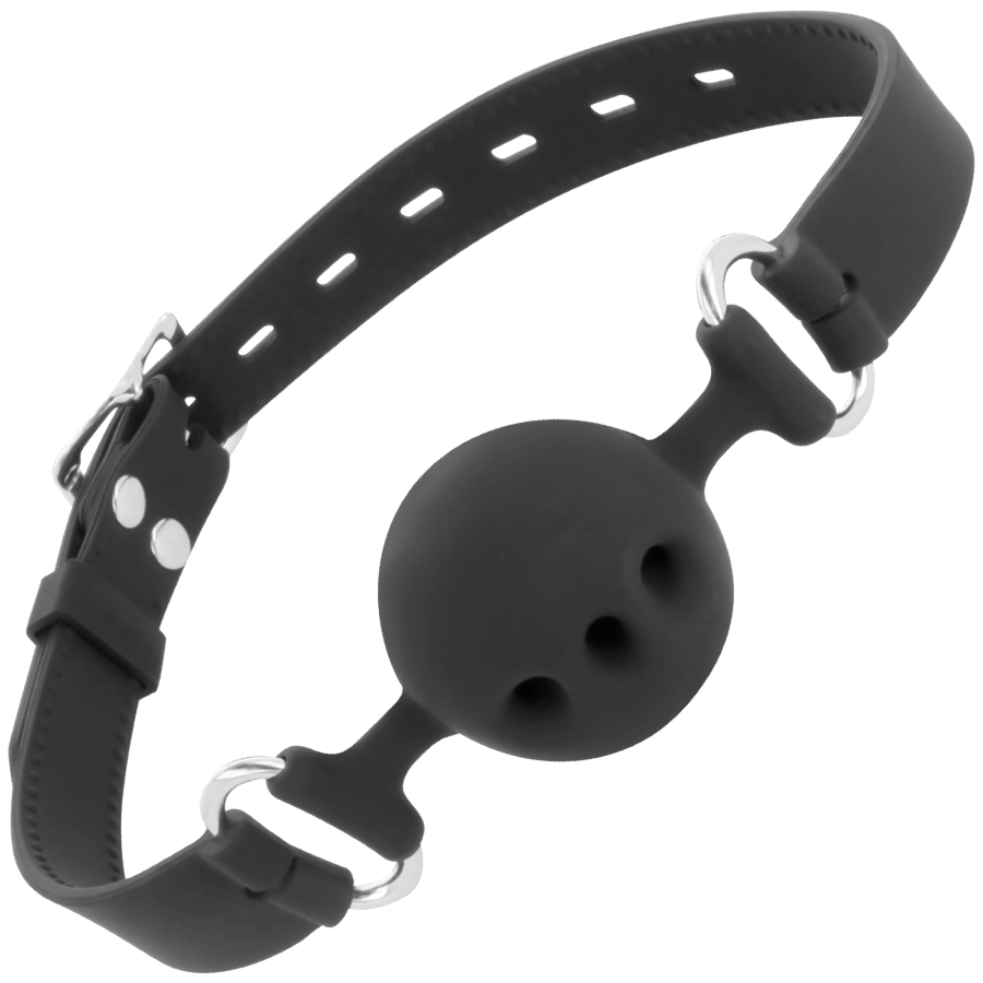 DARKNESS - BAVAGLINO IN SILICONE TRASPIRANTE NERO Darkness Bondage