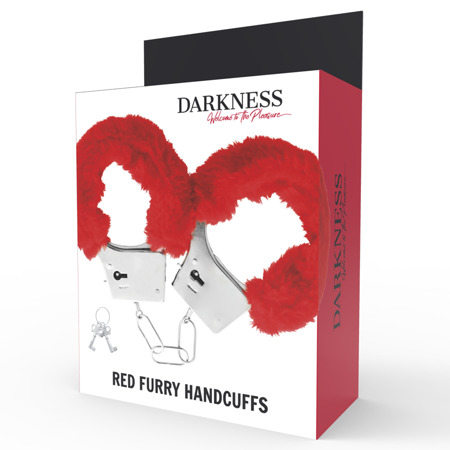 DARKNESS - MANETTE IN METALLO FODERATE ROSSE Darkness Bondage