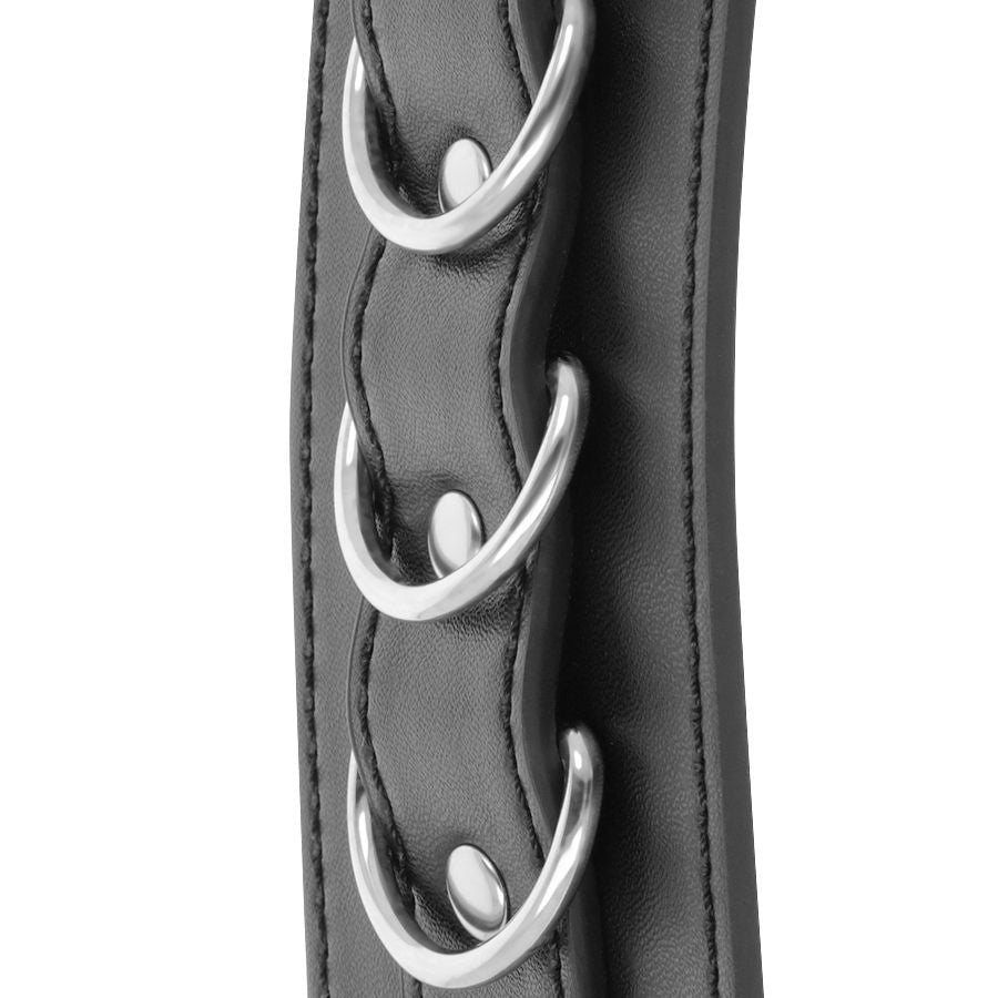 DARKNESS - MANETTE ALLA CAVIGLIA REGOLABILI IN PELLE NERA Darkness Bondage