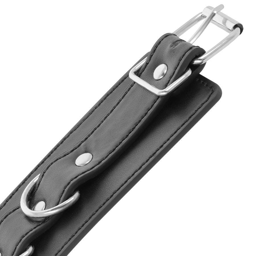 DARKNESS - MANETTE ALLA CAVIGLIA REGOLABILI IN PELLE NERA Darkness Bondage