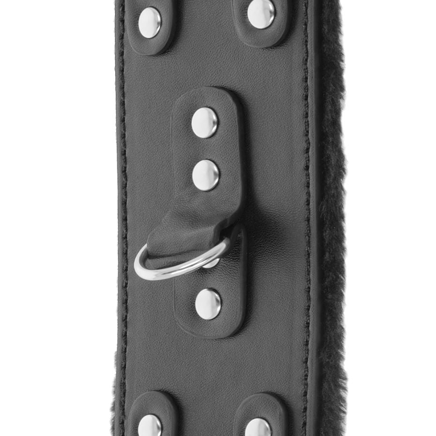 DARKNESS - MANETTE NERE REGOLABILI IN PELLE CON FODERA Darkness Bondage