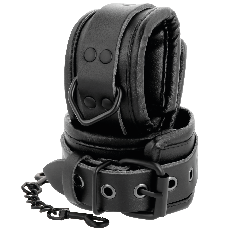 DARKNESS - MANETTE E COLLETTO IN PELLE NERA Darkness