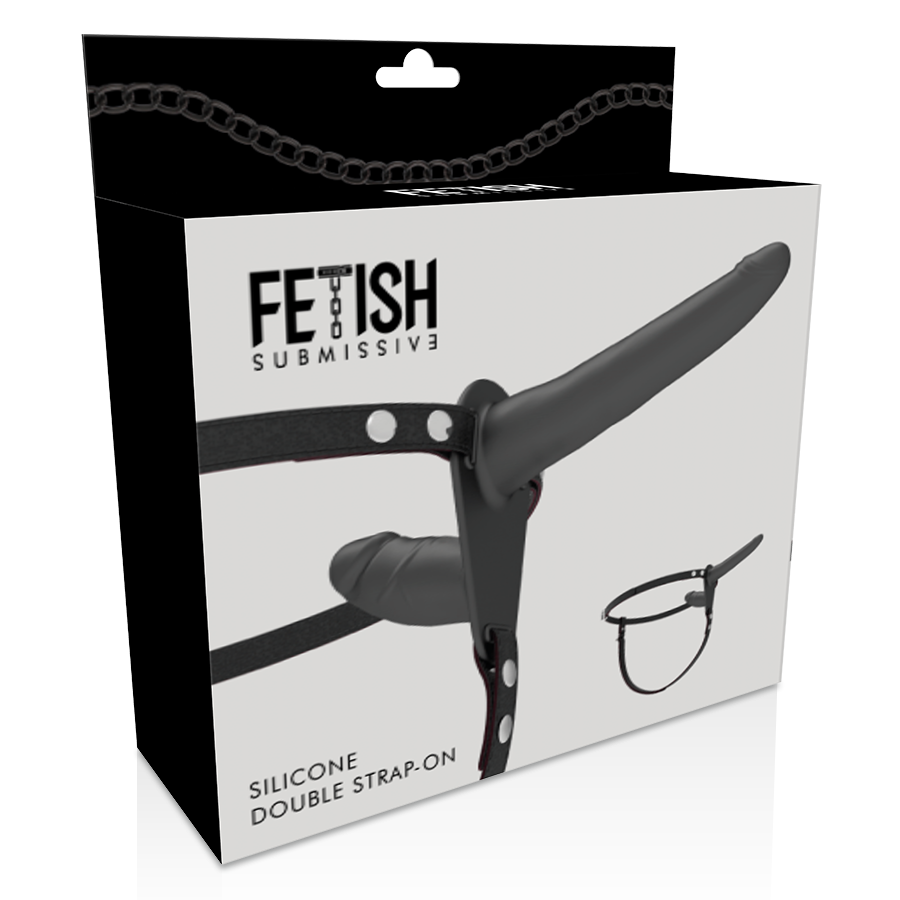 FETISH SUBMISSIVE HARNESS - DOPPIA PENETRAZIONE NERA Fetish Submissive Harness