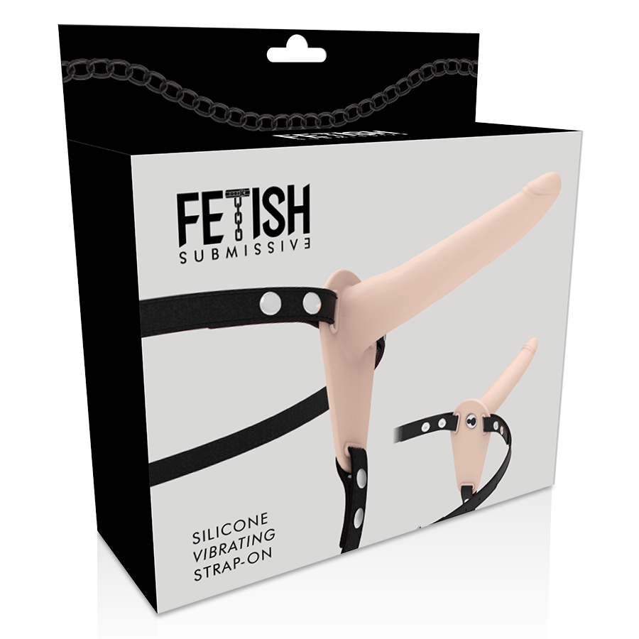 FETISH SUBMISSIVE HARNESS - VIBRATORE IN SILICONE CARNE 15 CM Fetish Submissive Harness