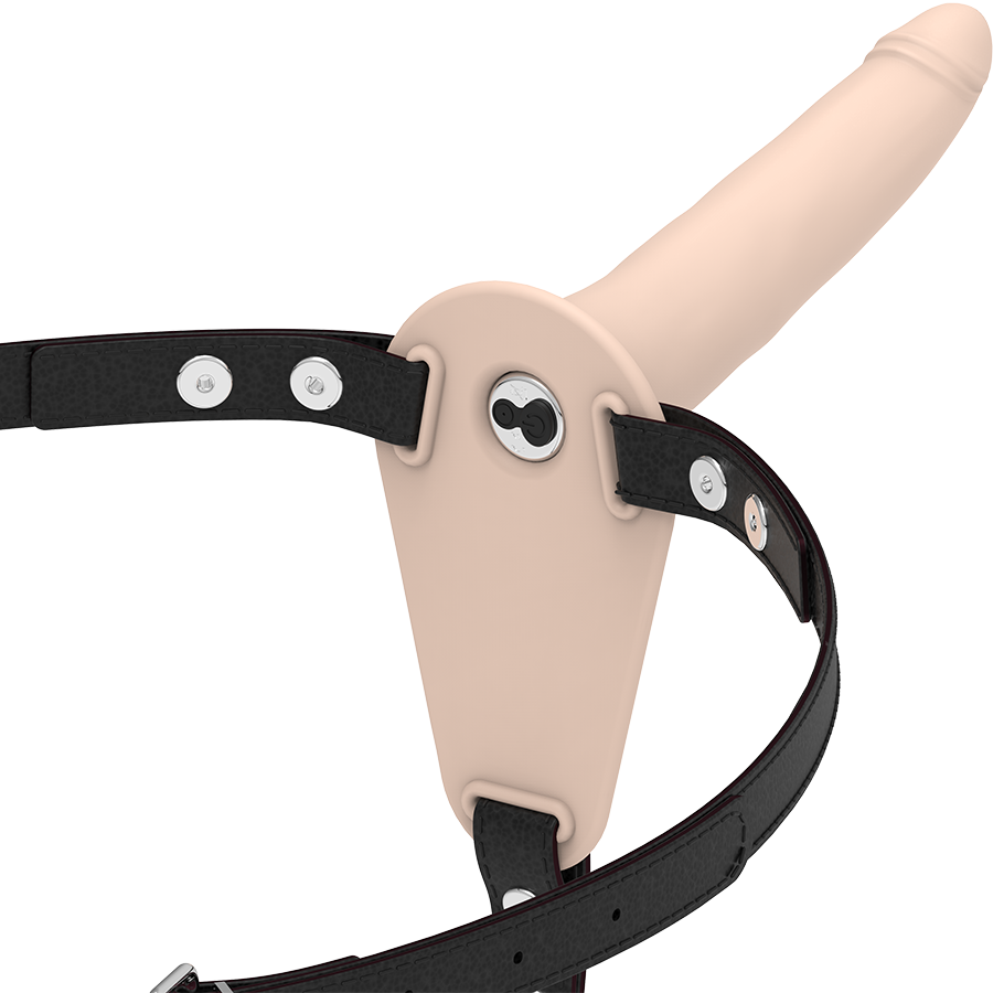 FETISH SUBMISSIVE HARNESS - VIBRATORE IN SILICONE CARNE 15 CM Fetish Submissive Harness