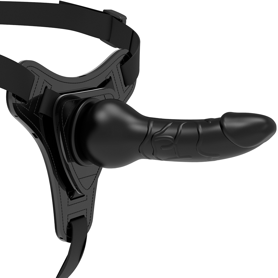 FETISH SUBMISSIVE HARNESS - SILICONE NERO REALISTICO 16 CM Fetish Submissive Harness