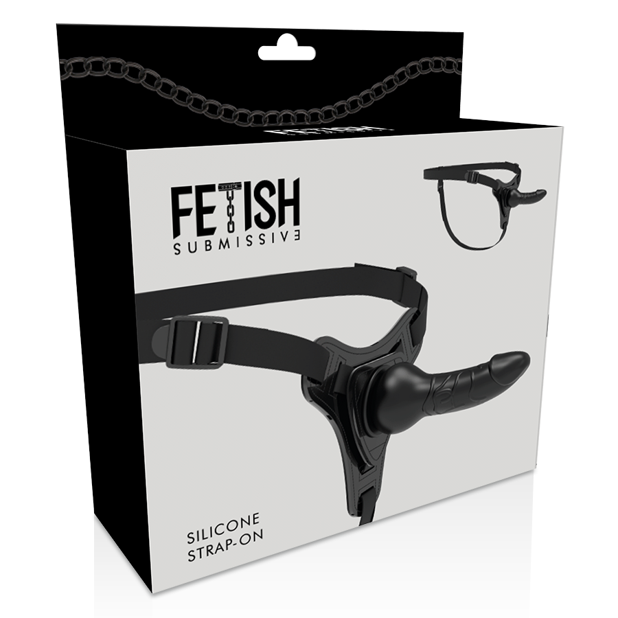 FETISH SUBMISSIVE HARNESS - SILICONE NERO REALISTICO 16 CM Fetish Submissive Harness
