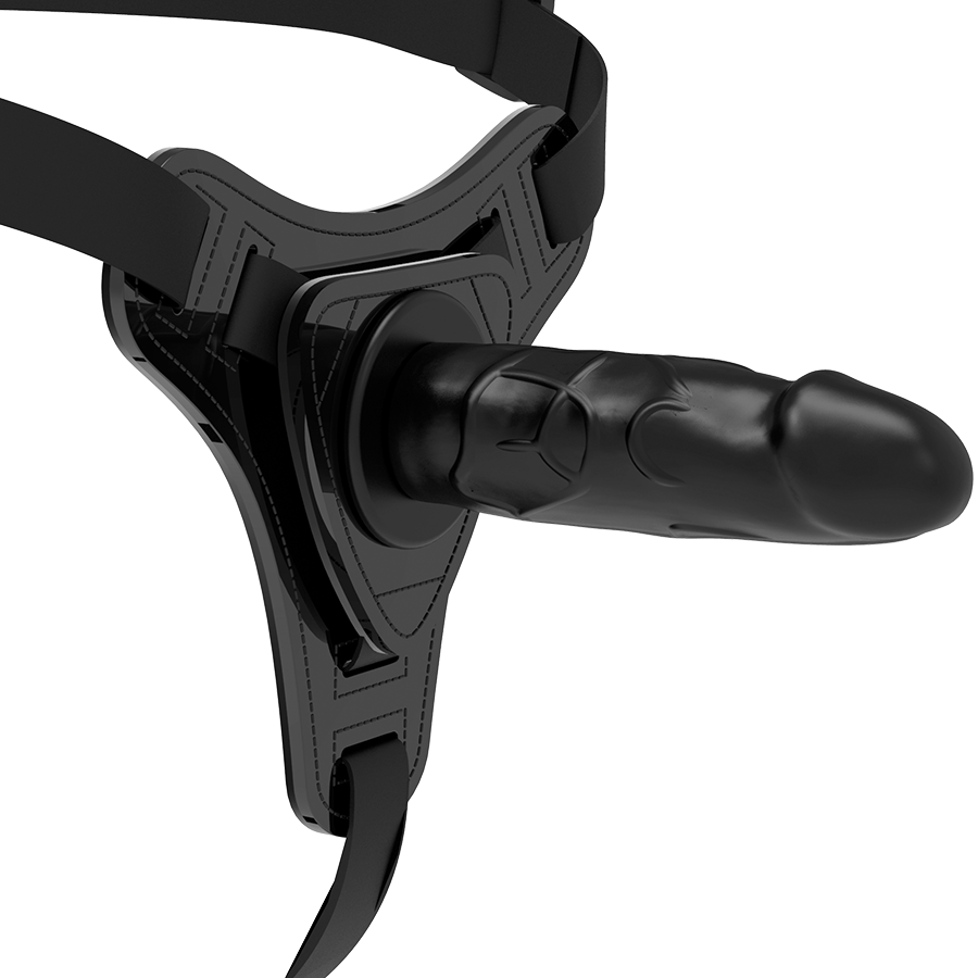 FETISH SUBMISSIVE HARNESS - SILICONE NERO REALISTICO 15 CM Fetish Submissive Harness
