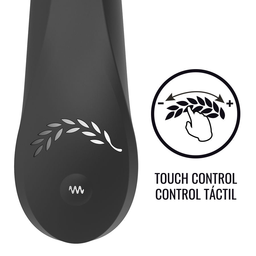 BLACK&SILVER - VIBRATORE KEAN TOUCH CONTROL Black&silver