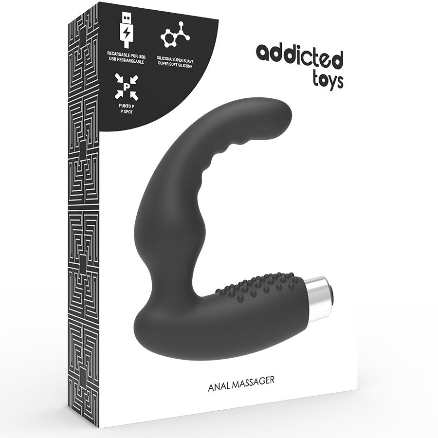 ADDICTED TOYS - VIBRATORE PROSTATICO RICARICABILE MODELLO 2 - NERO Addicted Toys