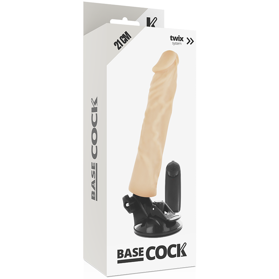 BASECOCK - VIBRATORE REALISTICO TELECOMANDO NATURALE 21 CM -O- 4 CM Basecock