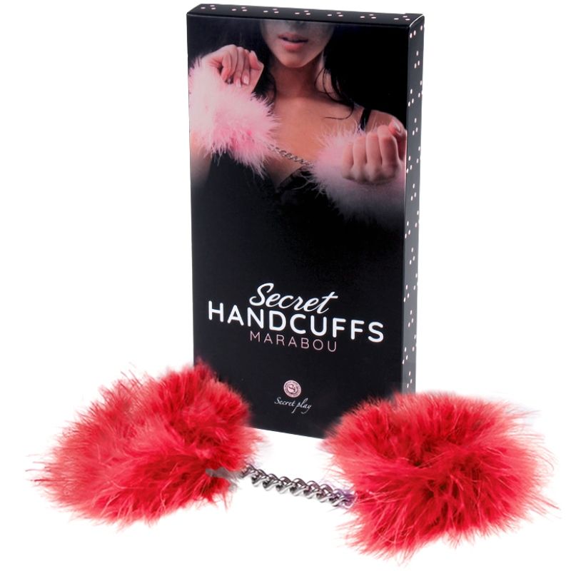 GIOCO SEGRETO - MANETTE MARABOU ROSSO Secretplay 100% Fetish
