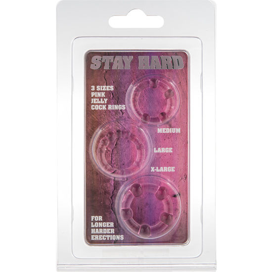 SEVEN CREATIONS - SET DI TRE ANELLI PER PENE ROSA Seven Creations