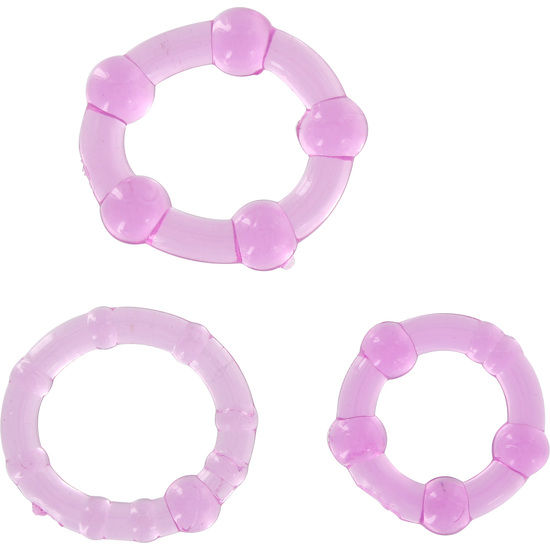 SEVEN CREATIONS - SET DI TRE ANELLI PER PENE LILLA Seven Creations