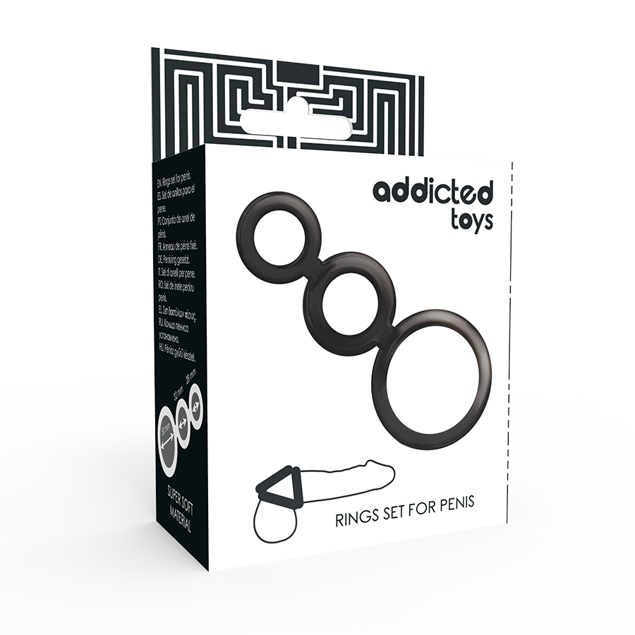 ADDICTED TOYS - SET DI ANELLI PER PENE - FUMO Addicted Toys