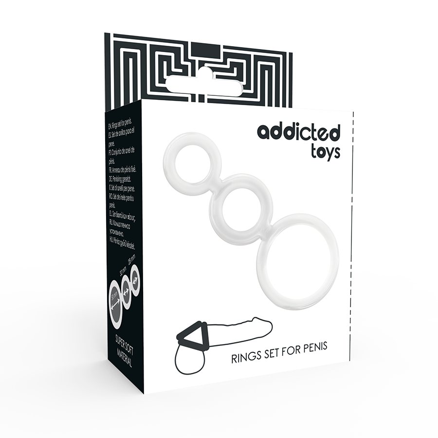 ADDICTED TOYS - SET DI ANELLI PER PENE TRASPARENTE Addicted Toys