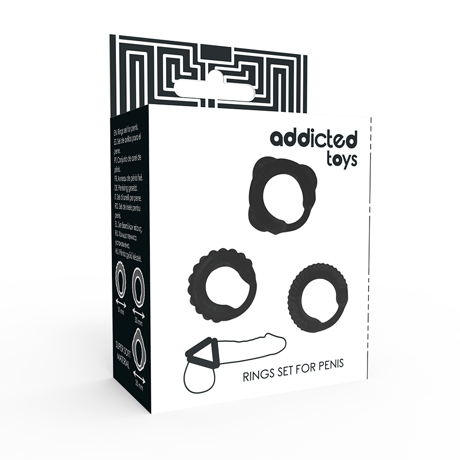 ADDICTED TOYS - SET C-RING NERO Addicted Toys