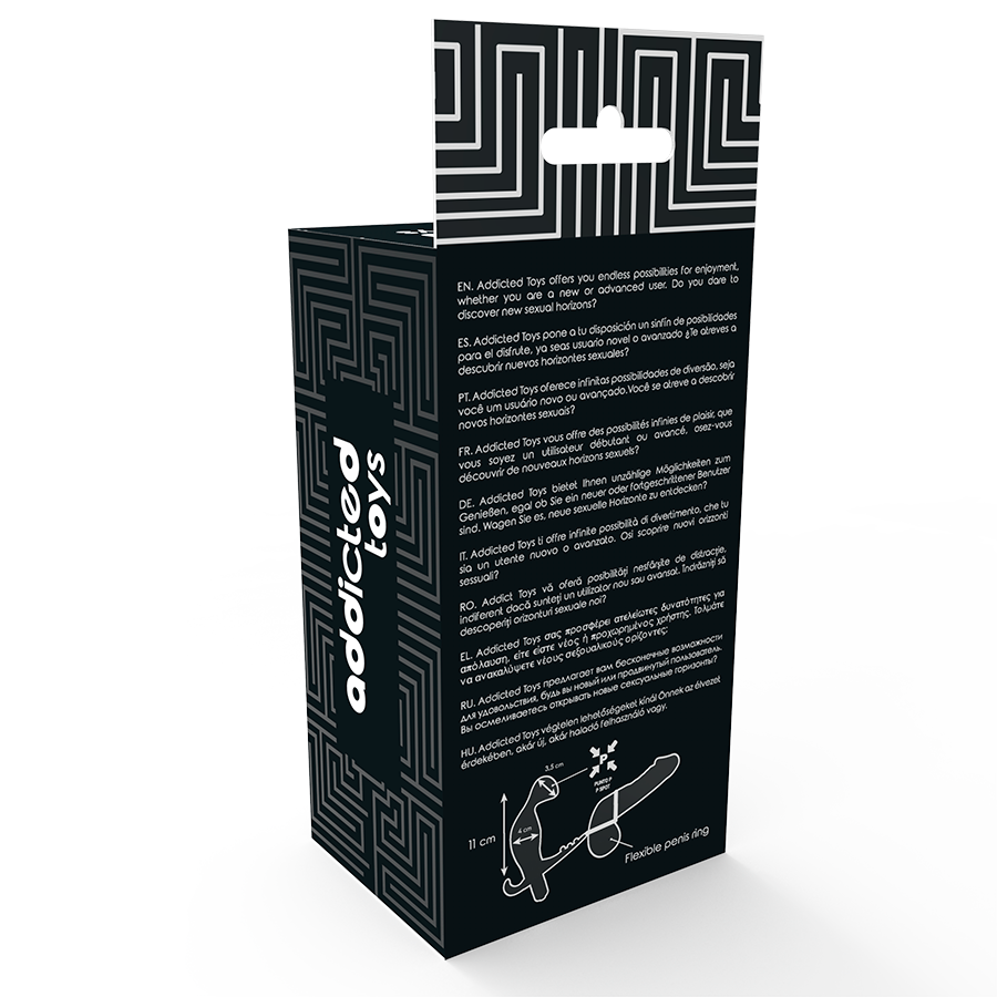 ADDICTED TOYS - PLUG ANALE CON DOPPIO ANELLO PER PENE E TESTICOLI NERI Addicted Toys