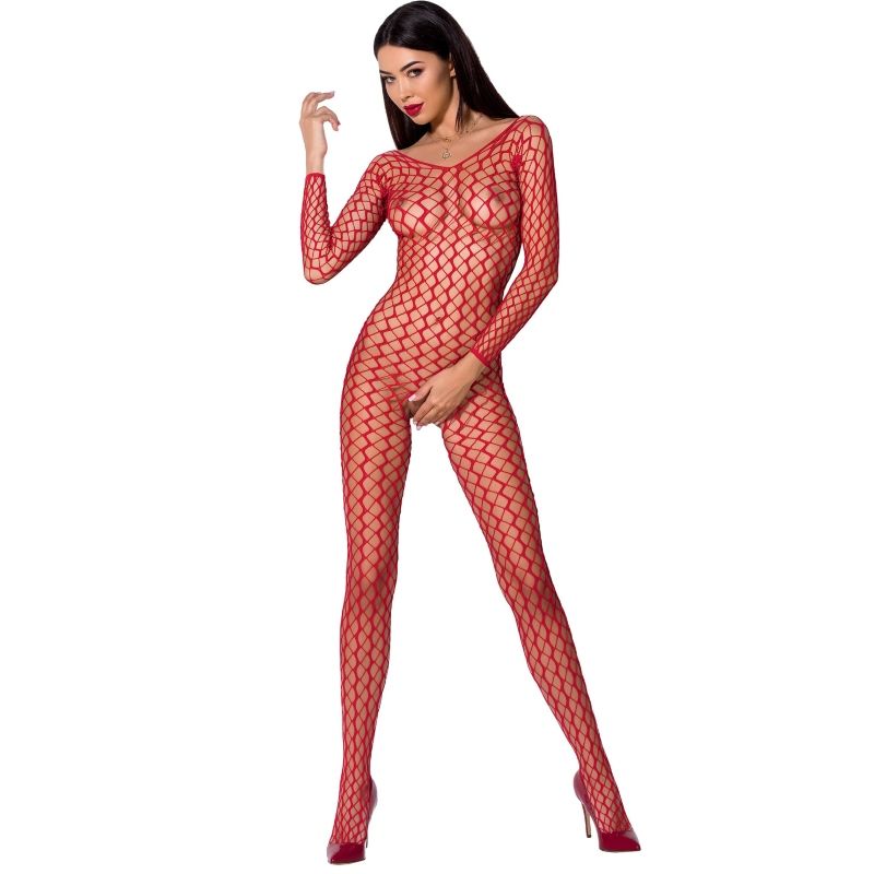 PASSION - WOMAN BS068 BODYSTOCKING ROSSO TAGLIA UNICA Passion Woman
