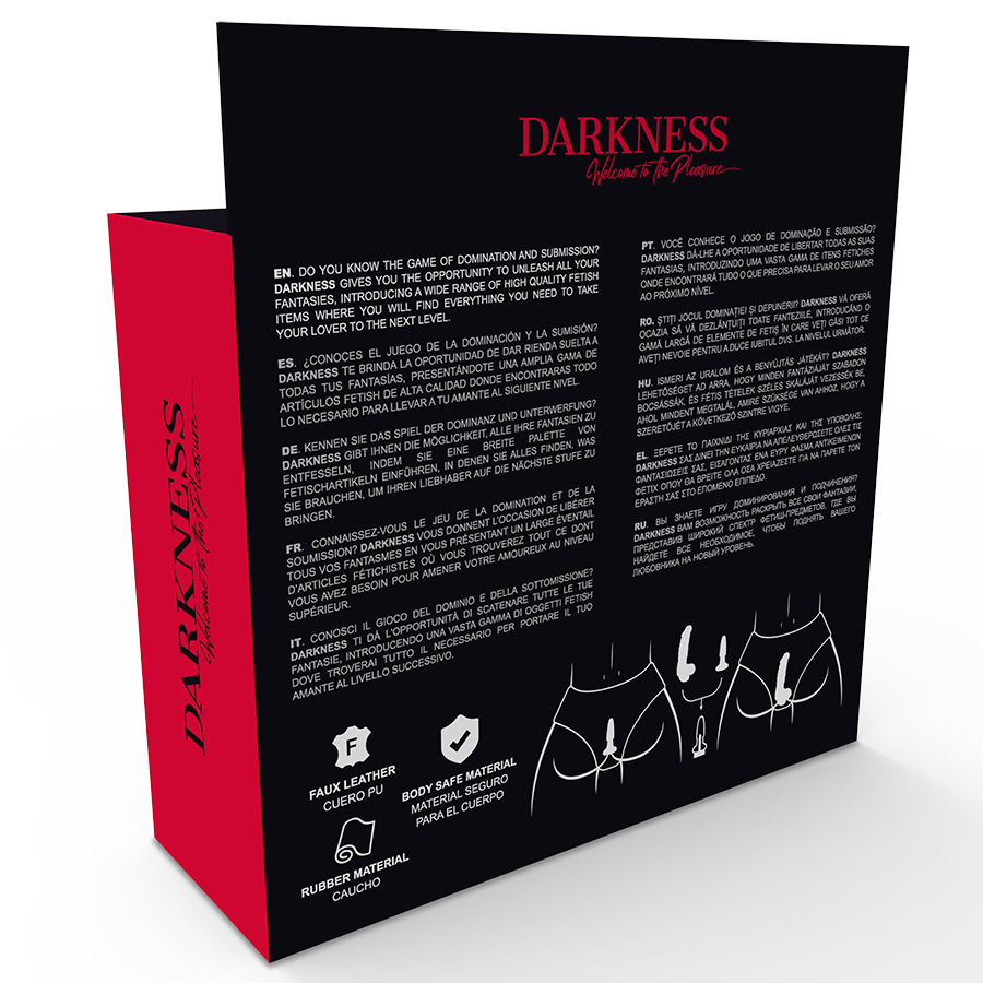 DARKNESS - SLIP CON TAPPO E DILDO INTERCAMBIABILE Darkness Sensations