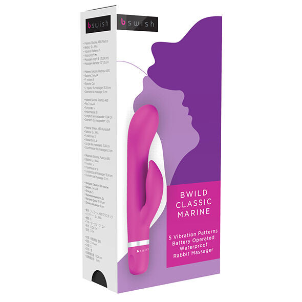 B SWISH - VIBRATORE BWILD CLASSIC MARINE RABBIT CERISE B Swish