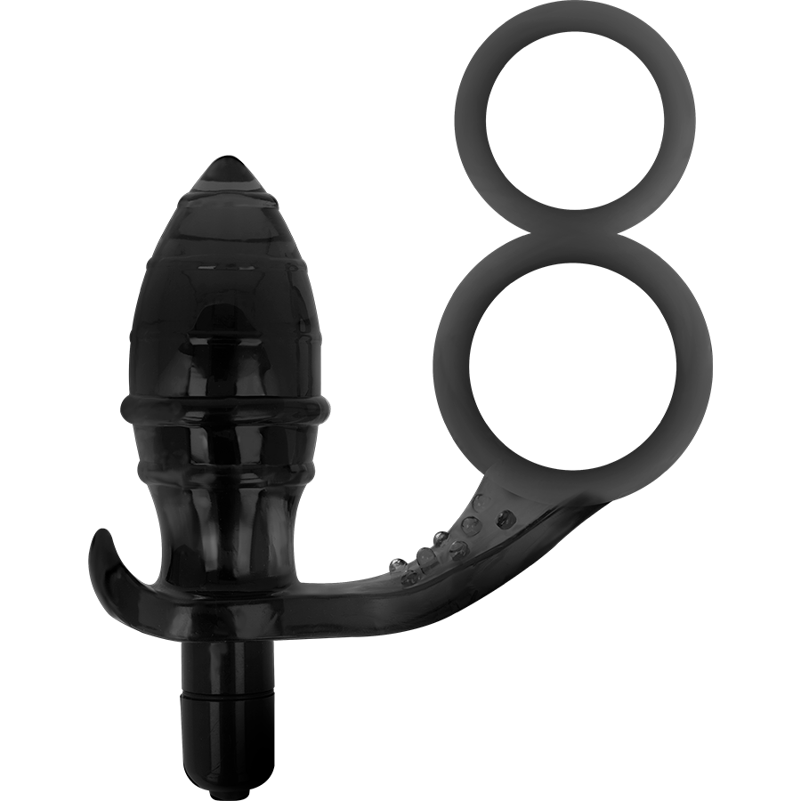 ADDICTED TOYS - PLUG ANALE CON DOPPIO ANELLO NERO Addicted Toys