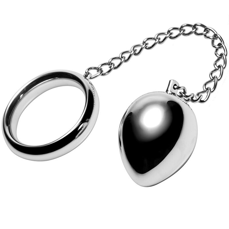 METAL HARD - ANELLO COCK 40MM + CATENA CON SFERA IN METALLO Metal Hard