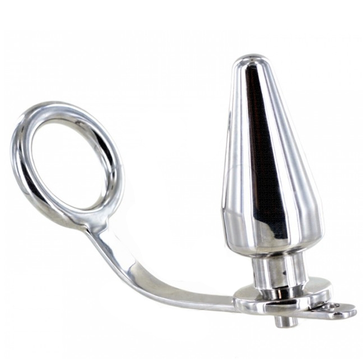METAL HARD - ANELLO IN ACCIAIO DURO CON TAPPO ANALE 45 X 45 MM Metal Hard