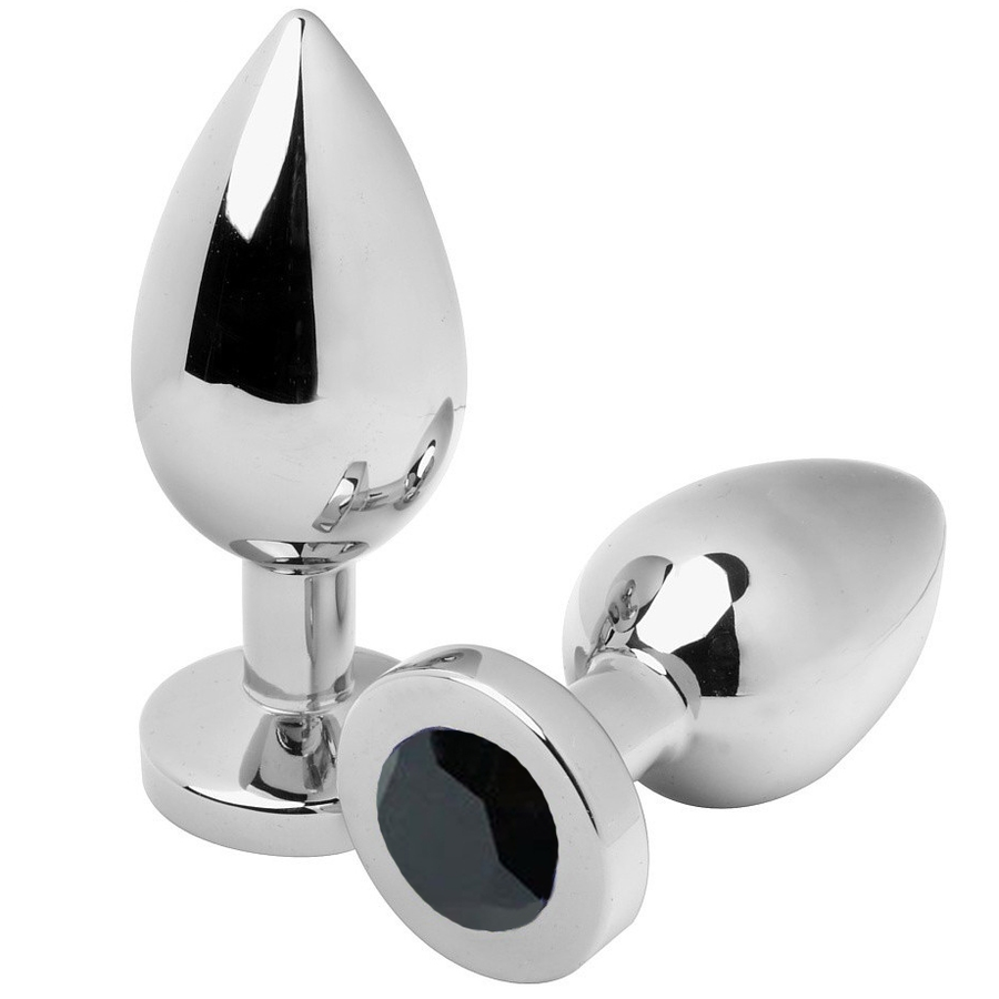 METAL HARD - PLUG ANALE DIAMOND NERO MEDIO 7.62CM Metal Hard