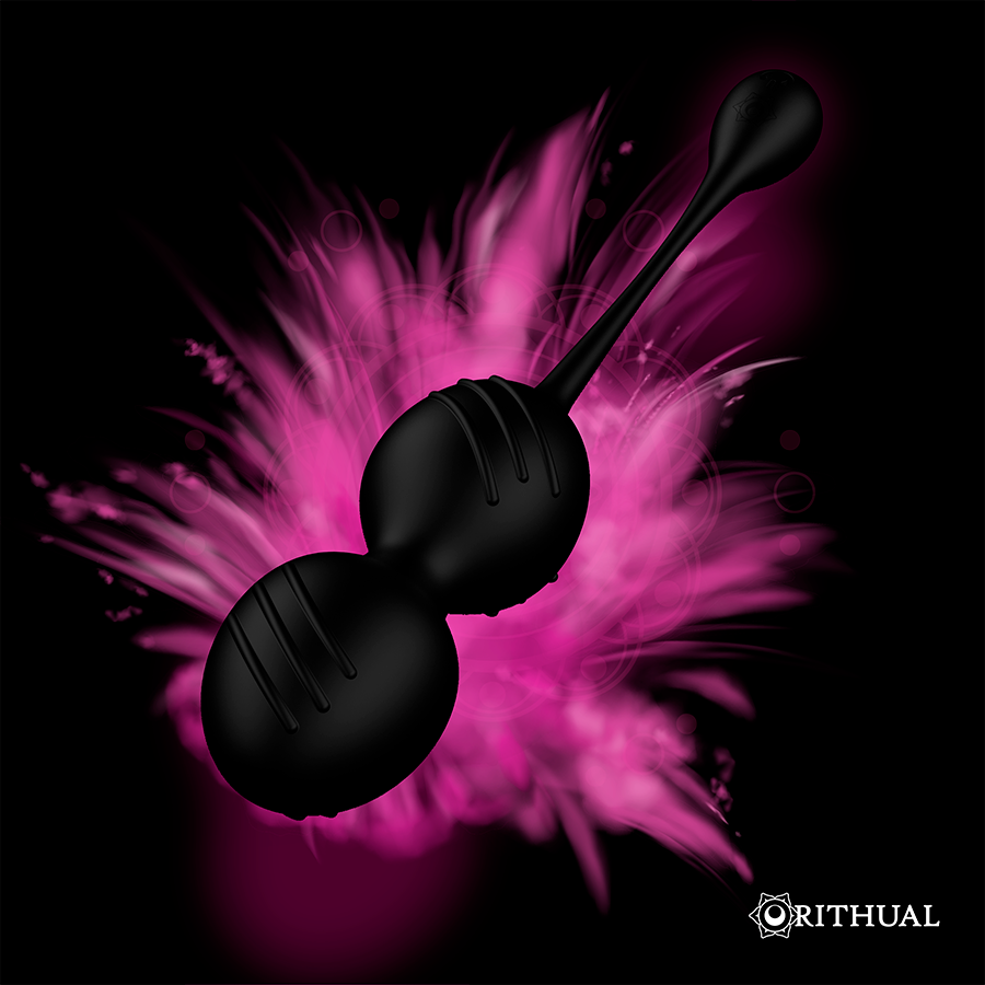 RITHUAL - NISHA SFERE KEGEL VIBRANTI RICARICABILI NERE Rithual