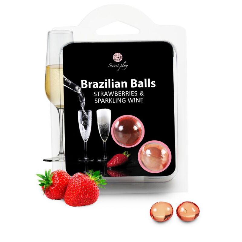 SECRETPLAY - SET DI PALLINE BRASILIANE FRAGOLA E CHAMPAGNE Secretplay Cosmetic