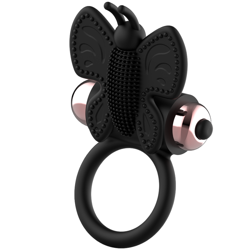COQUETTE CHIC DESIRE - ANELLO CAZZO FARFALLA CON VIBRATORE NERO/ORO Coquette Toys