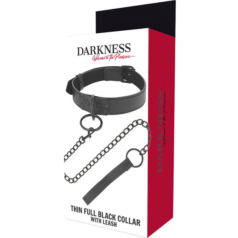 DARKNESS - COLLANA NERA CON CATENA Darkness Bondage