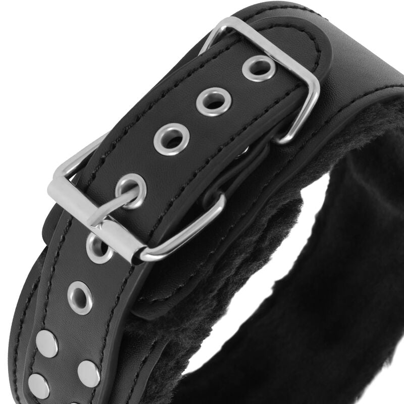 DARKNESS - COLLANA FODERATA CON CATENA IN TITANIO Darkness Bondage