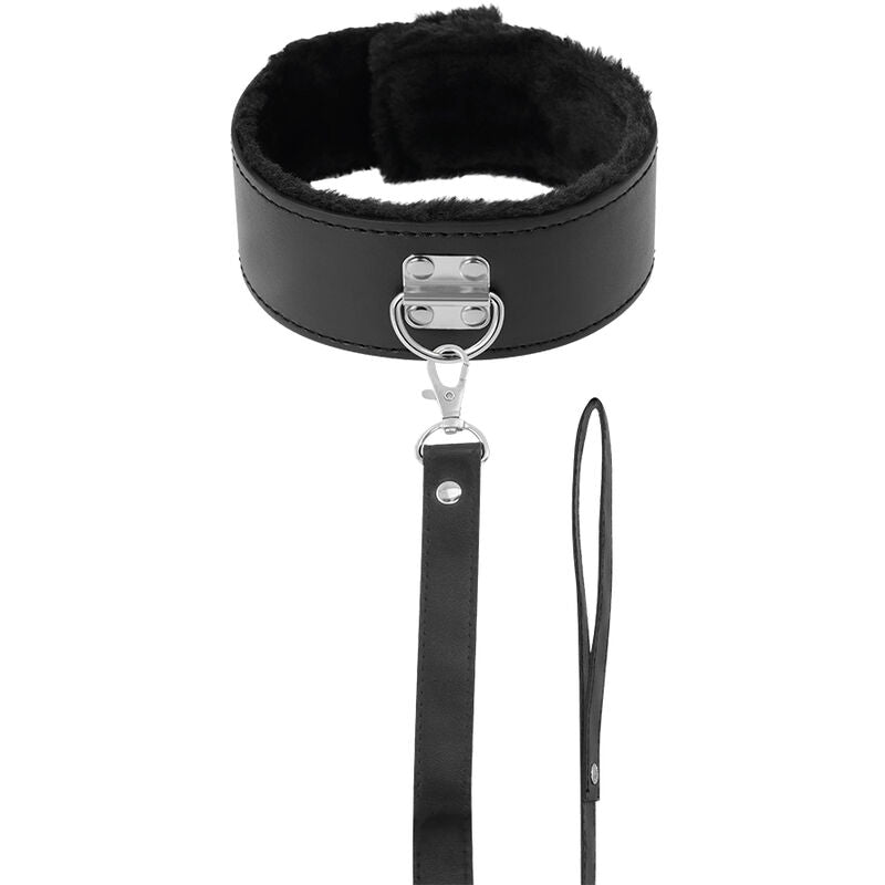 DARKNESS - COLLANA FODERATA CON CATENA IN TITANIO Darkness Bondage