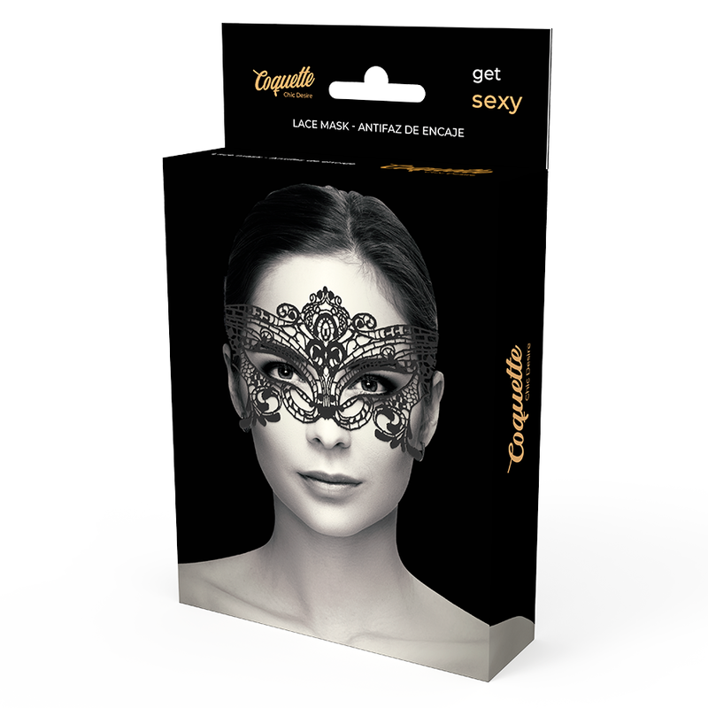COQUETTE CHIC DESIRE - MASCHERA AMPIA IN PIZZO NERO Coquette Accessories