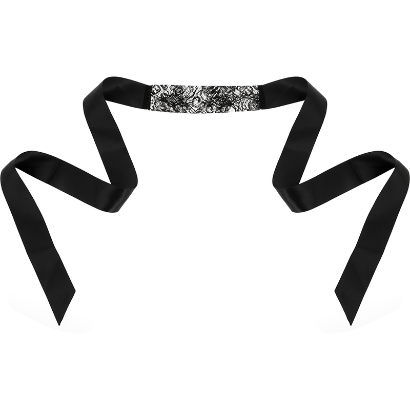COQUETTE CHIC DESIRE - MASCHERA IN PIZZO NERO CON NASTRO Coquette Accessories