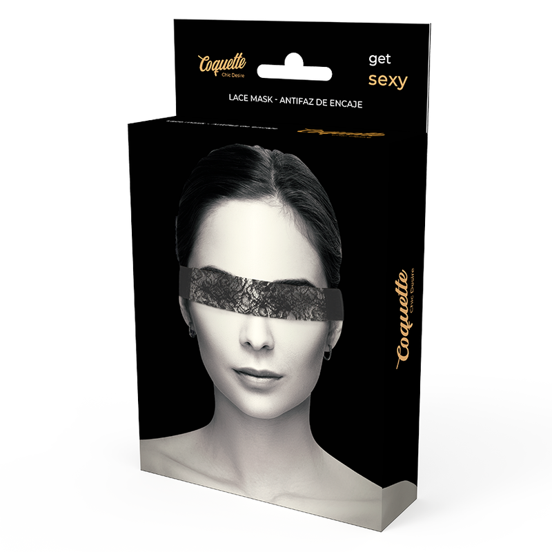 COQUETTE CHIC DESIRE - MASCHERA IN PIZZO NERO CON NASTRO Coquette Accessories