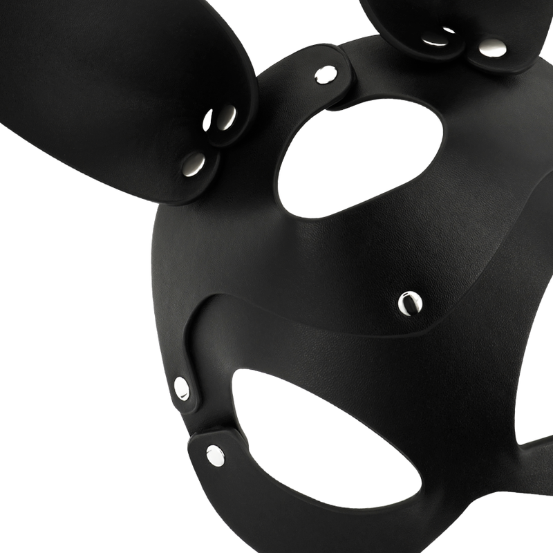 COQUETTE CHIC DESIRE - MASCHERA VEGANA IN PELLE CON ORECCHIE DI CONIGLIO Coquette Accessories