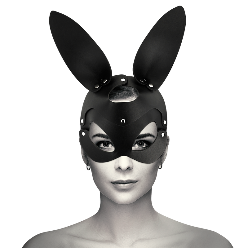 COQUETTE CHIC DESIRE - MASCHERA VEGANA IN PELLE CON ORECCHIE DI CONIGLIO Coquette Accessories