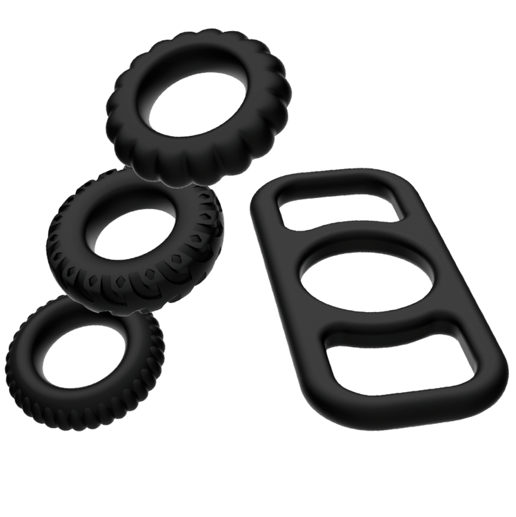 ADDICTED TOYS - SET DI ANELLI PER CAZZO - 4 PEZZI Addicted Toys